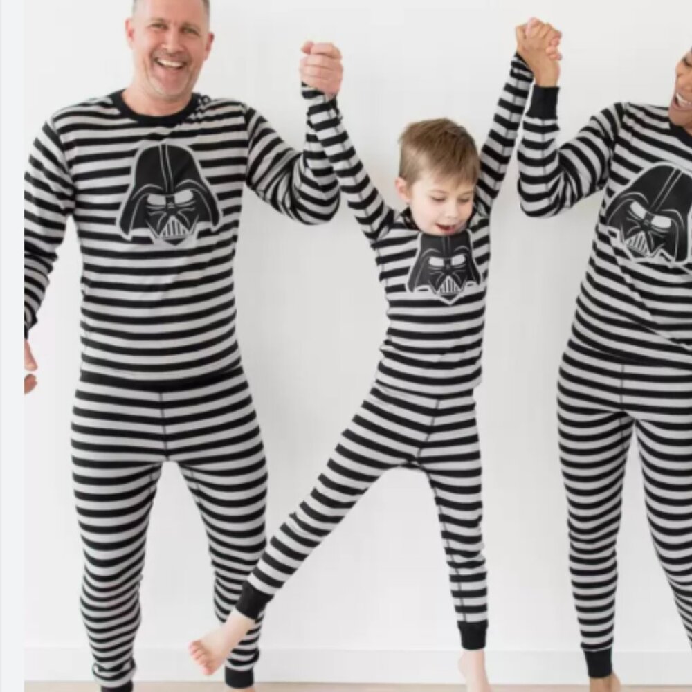 Hanna Andersson Star Wars Darth Vader Pajama Set Men’s XL Black Stripe